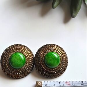 VTG💫Copper Medallion Statement Earrings